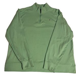 Vineyard Vines Size M mint green pullover 1/4 zip.
